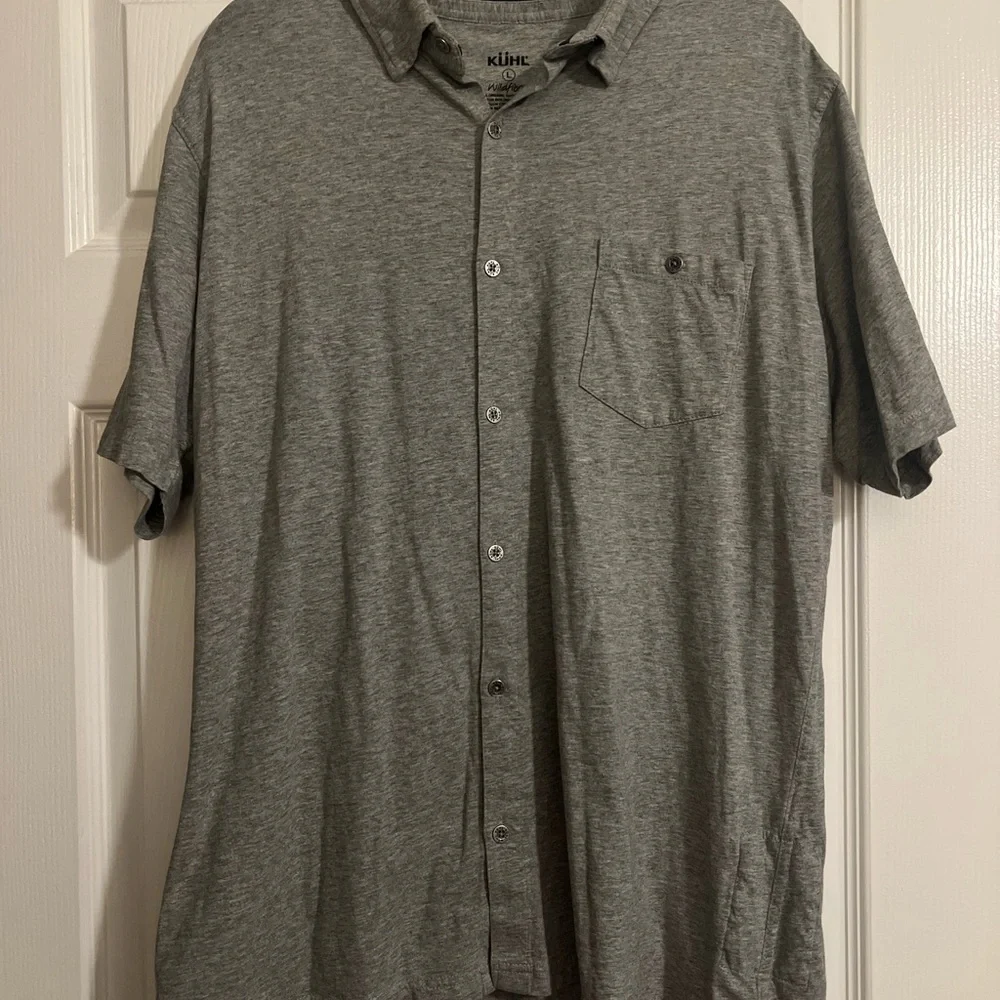 Kuhl Men's Getaway Casual Gray Button Down Shirt - Picture 1 of 5